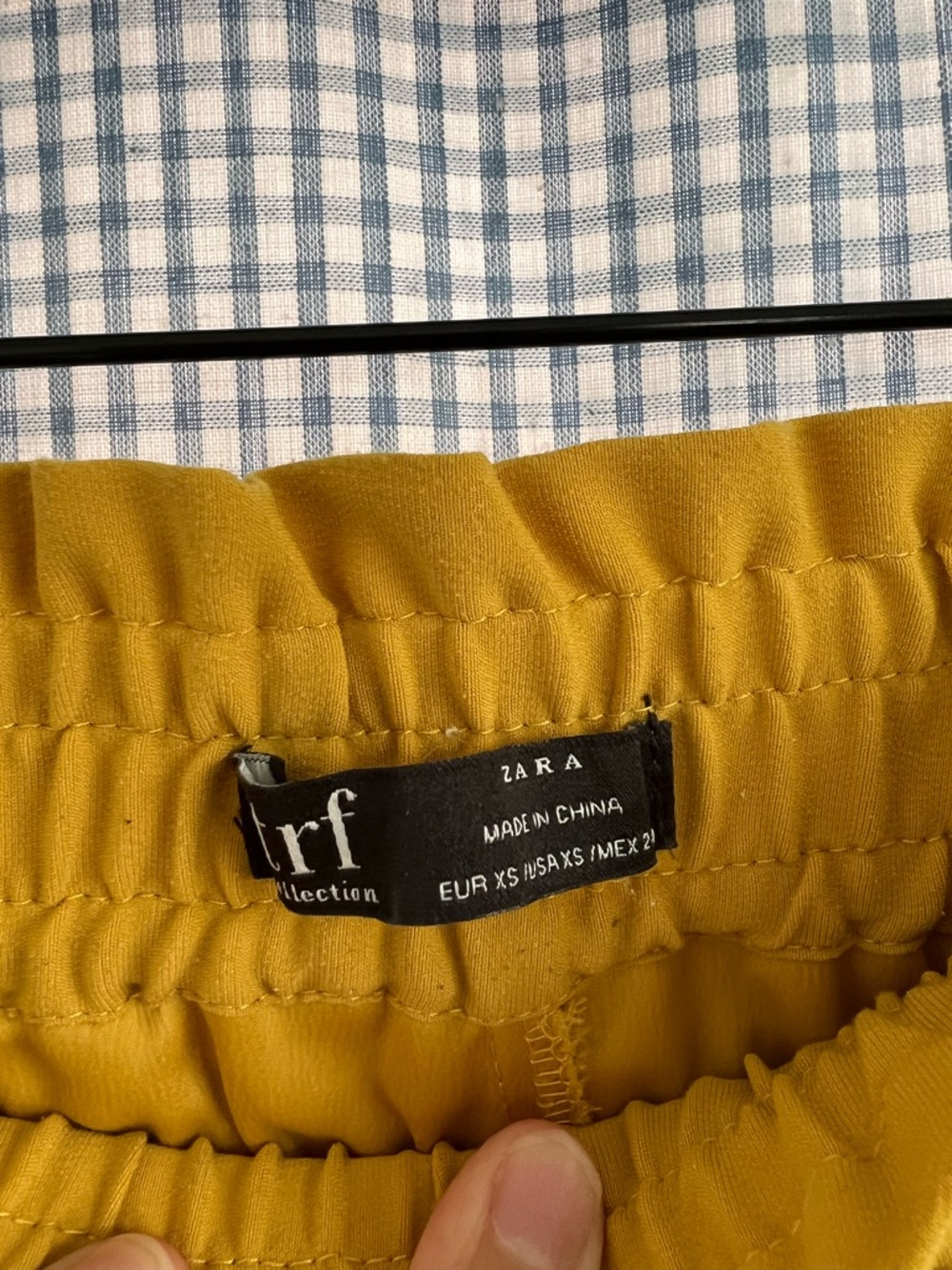 Zara Mustard Drawstring Paperbag Waist Track Pants - Picture 2 of 6